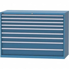 LISTA - 9 Drawer, 84 Compartment Bright Blue Steel Modular Storage Cabinet - Eagle Tool & Supply