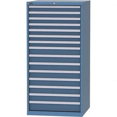 LISTA - 15 Drawer, 124 Compartment Bright Blue Steel Modular Storage Cabinet - Eagle Tool & Supply