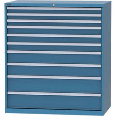 LISTA - 10 Drawer, 159 Compartment Bright Blue Steel Modular Storage Cabinet - Eagle Tool & Supply