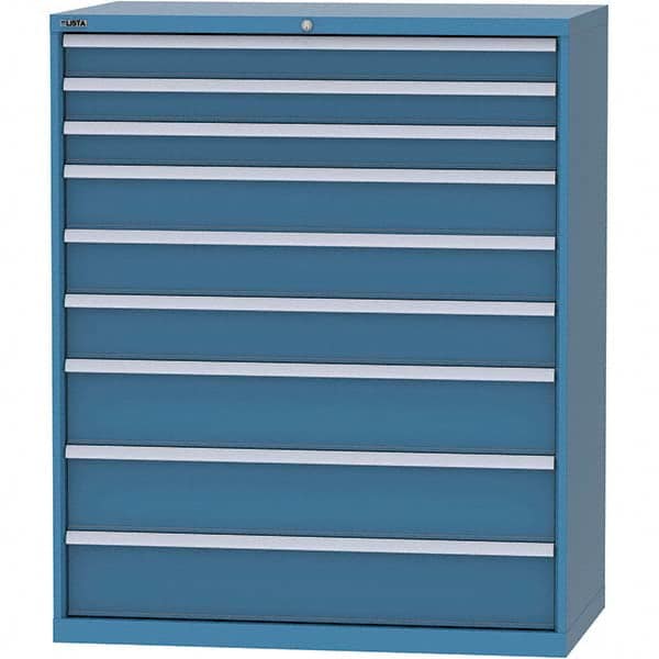 LISTA - 9 Drawer, 159 Compartment Bright Blue Steel Modular Storage Cabinet - Eagle Tool & Supply