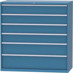 LISTA - 6 Drawer, 84 Compartment Bright Blue Steel Modular Storage Cabinet - Eagle Tool & Supply