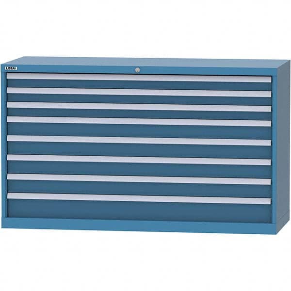 LISTA - 8 Drawer, 84 Compartment Bright Blue Steel Modular Storage Cabinet - Eagle Tool & Supply