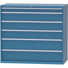 LISTA - 6 Drawer, 84 Compartment Bright Blue Steel Modular Storage Cabinet - Eagle Tool & Supply