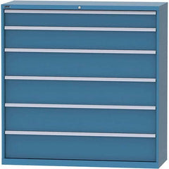 LISTA - 6 Drawer, 84 Compartment Bright Blue Steel Modular Storage Cabinet - Eagle Tool & Supply