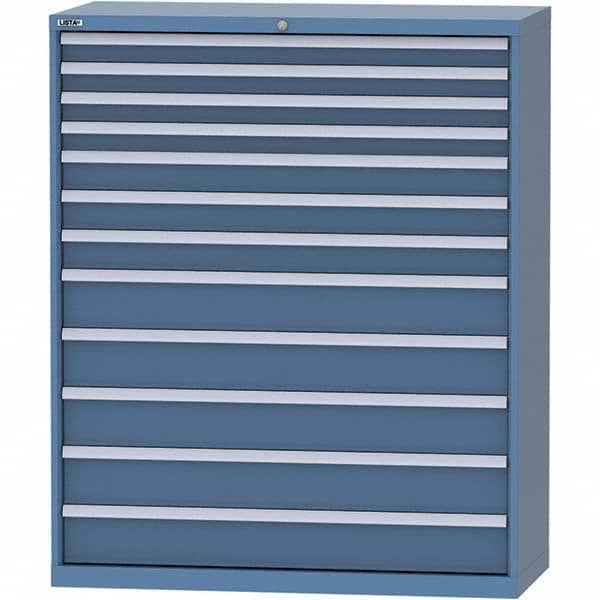 LISTA - 12 Drawer, 99 Compartment Bright Blue Steel Modular Storage Cabinet - Eagle Tool & Supply