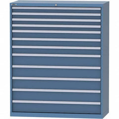 LISTA - 12 Drawer, 99 Compartment Bright Blue Steel Modular Storage Cabinet - Eagle Tool & Supply