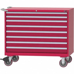 LISTA - 8 Drawer, 99 Compartment Red Steel Modular Storage Cabinet - Eagle Tool & Supply