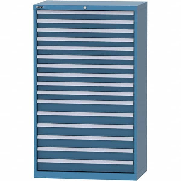 LISTA - 16 Drawer, 84 Compartment Bright Blue Steel Modular Storage Cabinet - Eagle Tool & Supply