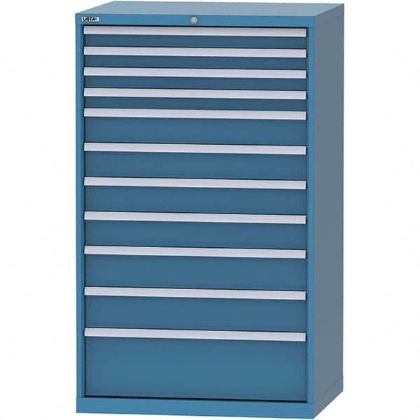 LISTA - 11 Drawer, 84 Compartment Bright Blue Steel Modular Storage Cabinet - Eagle Tool & Supply