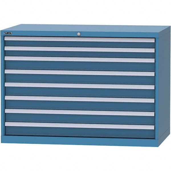LISTA - 8 Drawer, 99 Compartment Bright Blue Steel Modular Storage Cabinet - Eagle Tool & Supply