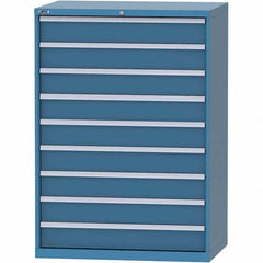 LISTA - 9 Drawer, 99 Compartment Bright Blue Steel Modular Storage Cabinet - Eagle Tool & Supply