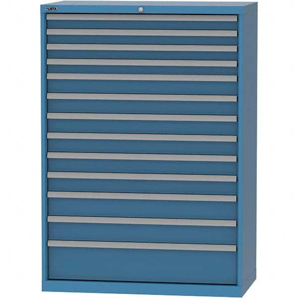 LISTA - 13 Drawer, 84 Compartment Bright Blue Steel Modular Storage Cabinet - Eagle Tool & Supply