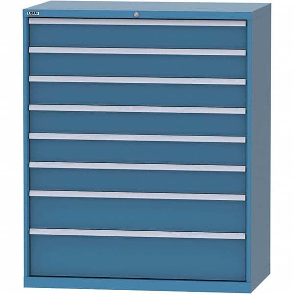 LISTA - 8 Drawer, 159 Compartment Bright Blue Steel Modular Storage Cabinet - Eagle Tool & Supply