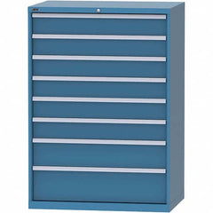 LISTA - 8 Drawer, 99 Compartment Bright Blue Steel Modular Storage Cabinet - Eagle Tool & Supply