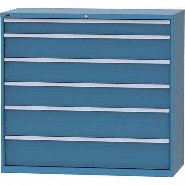 LISTA - 6 Drawer, 84 Compartment Bright Blue Steel Modular Storage Cabinet - Eagle Tool & Supply