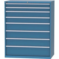 LISTA - 8 Drawer, 159 Compartment Bright Blue Steel Modular Storage Cabinet - Eagle Tool & Supply