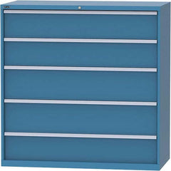 LISTA - 5 Drawer, 84 Compartment Bright Blue Steel Modular Storage Cabinet - Eagle Tool & Supply