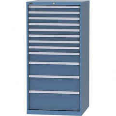 LISTA - 12 Drawer, 124 Compartment Bright Blue Steel Modular Storage Cabinet - Eagle Tool & Supply