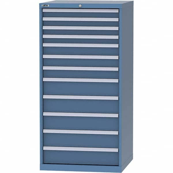 LISTA - 12 Drawer, 124 Compartment Bright Blue Steel Modular Storage Cabinet - Eagle Tool & Supply