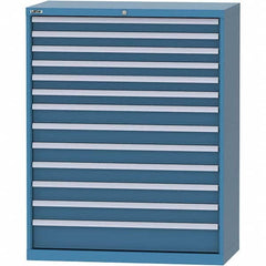 LISTA - 13 Drawer, 84 Compartment Bright Blue Steel Modular Storage Cabinet - Eagle Tool & Supply