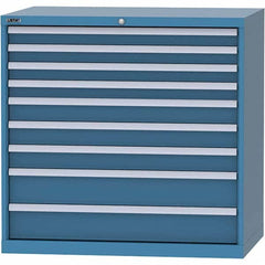 LISTA - 9 Drawer, 99 Compartment Bright Blue Steel Modular Storage Cabinet - Eagle Tool & Supply