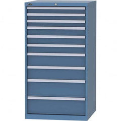 LISTA - 10 Drawer, 45 Compartment Bright Blue Steel Modular Storage Cabinet - Eagle Tool & Supply