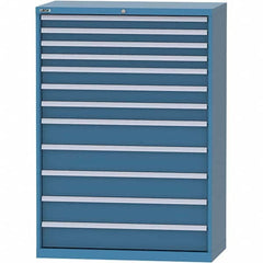 LISTA - 12 Drawer, 84 Compartment Bright Blue Steel Modular Storage Cabinet - Eagle Tool & Supply