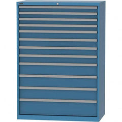 LISTA - 12 Drawer, 84 Compartment Bright Blue Steel Modular Storage Cabinet - Eagle Tool & Supply