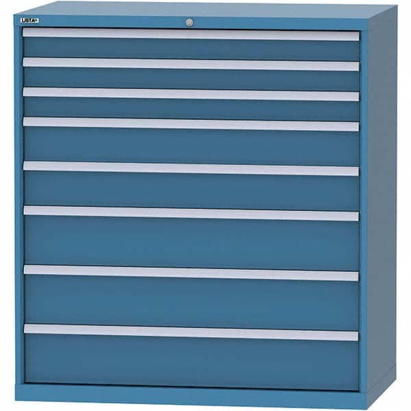 LISTA - 8 Drawer, 99 Compartment Bright Blue Steel Modular Storage Cabinet - Eagle Tool & Supply