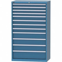 LISTA - 12 Drawer, 84 Compartment Bright Blue Steel Modular Storage Cabinet - Eagle Tool & Supply