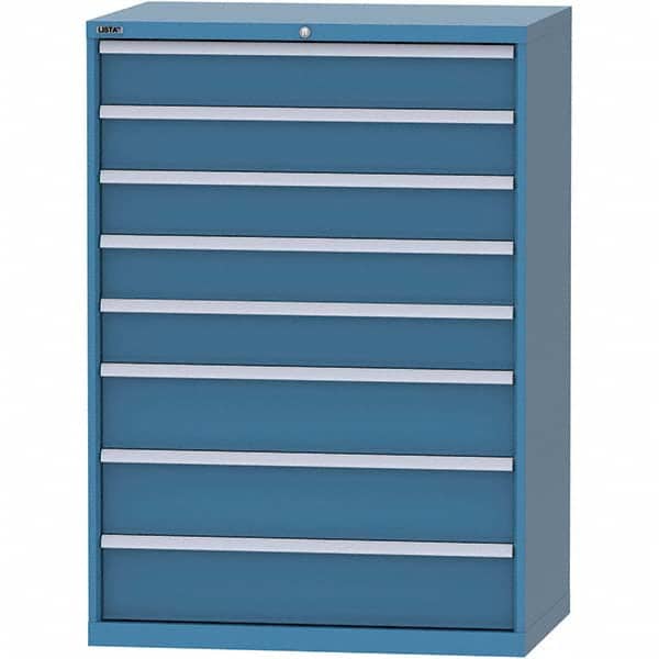 LISTA - 8 Drawer, 99 Compartment Bright Blue Steel Modular Storage Cabinet - Eagle Tool & Supply