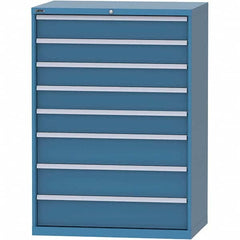 LISTA - 8 Drawer, 99 Compartment Bright Blue Steel Modular Storage Cabinet - Eagle Tool & Supply