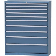 LISTA - 10 Drawer, 99 Compartment Bright Blue Steel Modular Storage Cabinet - Eagle Tool & Supply