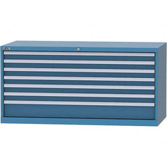 LISTA - 7 Drawer, 84 Compartment Bright Blue Steel Modular Storage Cabinet - Eagle Tool & Supply