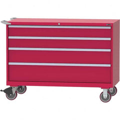 LISTA - 4 Drawer, 84 Compartment Red Steel Modular Storage Cabinet - Eagle Tool & Supply