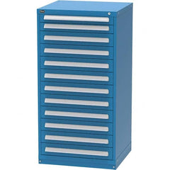 Vidmar - 12 Drawer Bright Blue Steel Modular Storage Cabinet - Eagle Tool & Supply