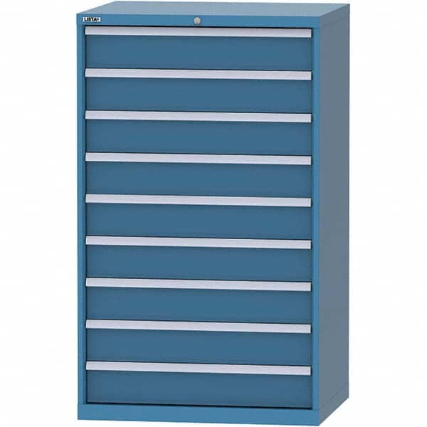 LISTA - 9 Drawer, 84 Compartment Bright Blue Steel Modular Storage Cabinet - Eagle Tool & Supply