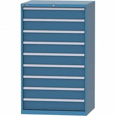 LISTA - 9 Drawer, 84 Compartment Bright Blue Steel Modular Storage Cabinet - Eagle Tool & Supply