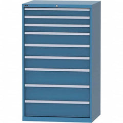 LISTA - 9 Drawer, 84 Compartment Bright Blue Steel Modular Storage Cabinet - Eagle Tool & Supply