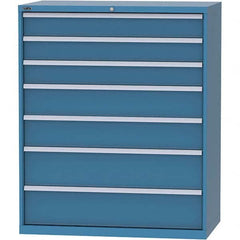 LISTA - 7 Drawer, 159 Compartment Bright Blue Steel Modular Storage Cabinet - Eagle Tool & Supply
