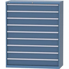 LISTA - 9 Drawer, 99 Compartment Bright Blue Steel Modular Storage Cabinet - Eagle Tool & Supply