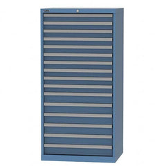 LISTA - 16 Drawer, 93 Compartment Bright Blue Steel Modular Storage Cabinet - Eagle Tool & Supply