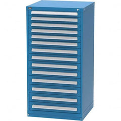 Vidmar - 14 Drawer, 344 Compartment Bright Blue Steel Modular Storage Cabinet - Eagle Tool & Supply
