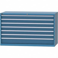 LISTA - 7 Drawer, 84 Compartment Bright Blue Steel Modular Storage Cabinet - Eagle Tool & Supply