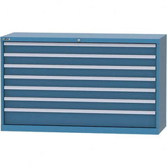 LISTA - 7 Drawer, 84 Compartment Bright Blue Steel Modular Storage Cabinet - Eagle Tool & Supply