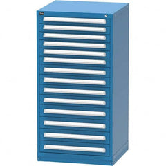 Vidmar - 14 Drawer, 124 Compartment Bright Blue Steel Modular Storage Cabinet - Eagle Tool & Supply