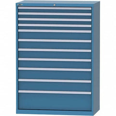 LISTA - 11 Drawer, 84 Compartment Bright Blue Steel Modular Storage Cabinet - Eagle Tool & Supply