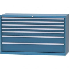LISTA - 7 Drawer, 84 Compartment Bright Blue Steel Modular Storage Cabinet - Eagle Tool & Supply