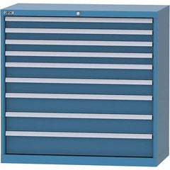 LISTA - 9 Drawer, 84 Compartment Red Steel Modular Storage Cabinet - Eagle Tool & Supply