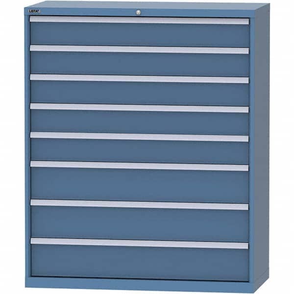 LISTA - 8 Drawer, 99 Compartment Bright Blue Steel Modular Storage Cabinet - Eagle Tool & Supply